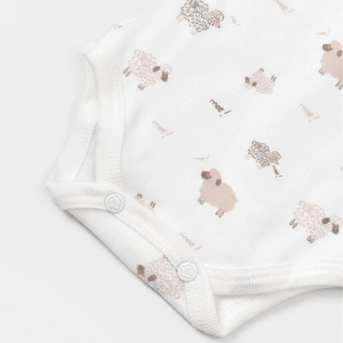 Bibaby Organik Zıbın Takımı Curly Sheep Prematüre Bej