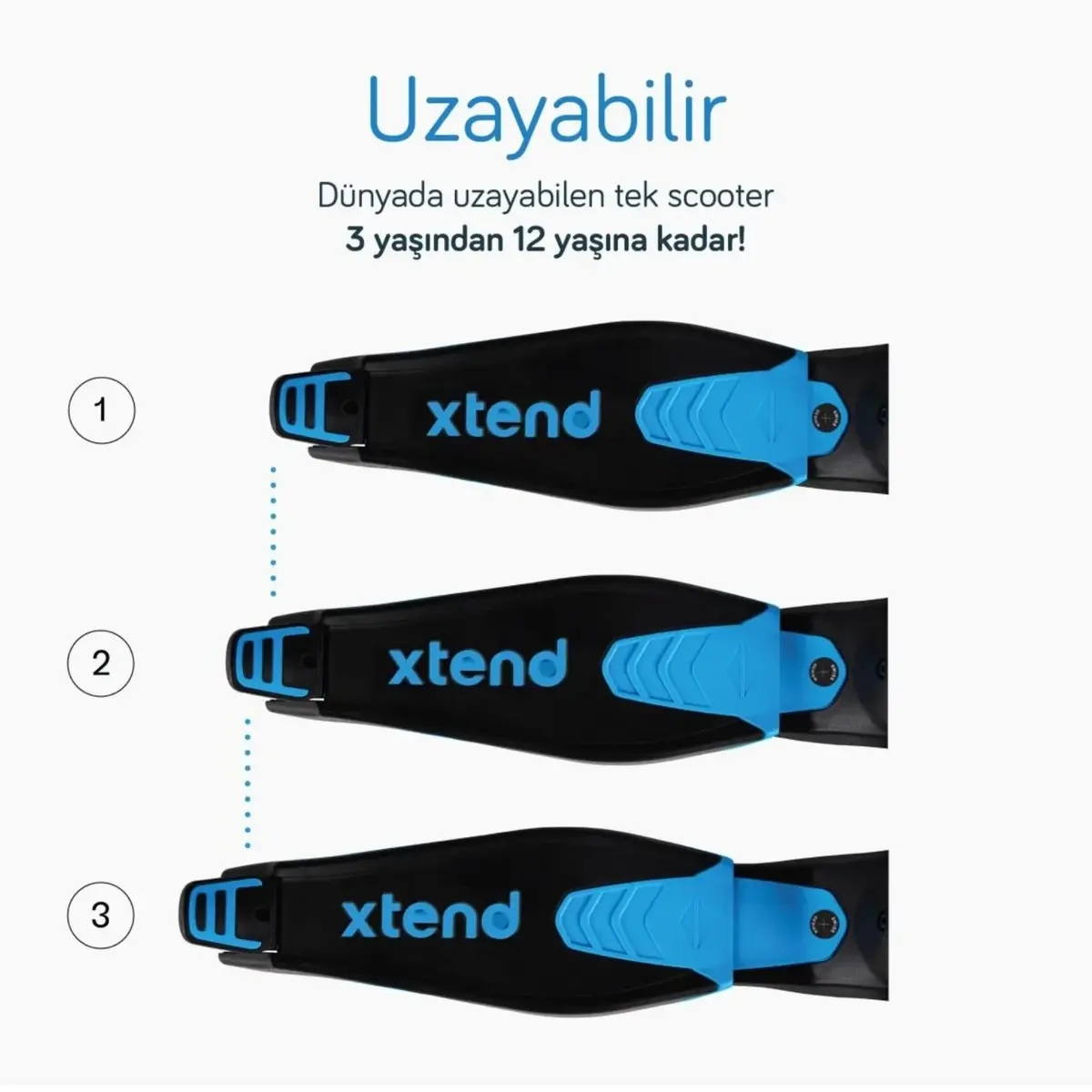 SmarTrike Xtend Büyüyebilen Ride On Scooter - Blue