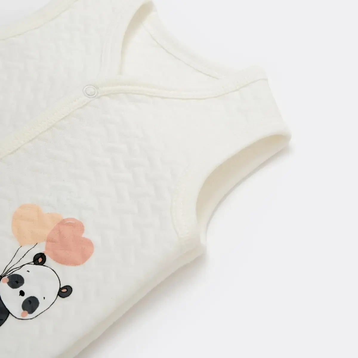 Bibaby Yelek Kapitone Hello Pandas Ekru