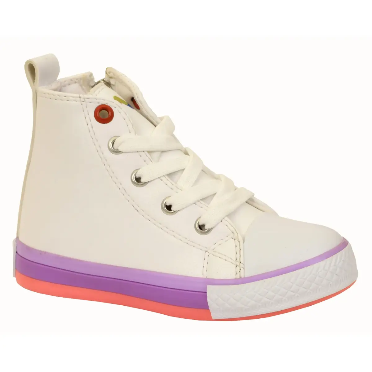 Momy Ayakkabı Patik Beyaz - Mor