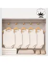 Angeltouch Pamuklu Body Askılı Penye Ekru 5'li Set Unisex