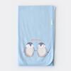 Bibaby Organik Battaniye Hello New Penguins Mavi