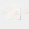 Bibaby Organik Zıbın Takımı 3lü Waffle Deer And Bird Ekru - Rose
