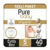 Pure Baby Organik Bebek Bezi 5 Beden Junior 40lı Jumbo Paket