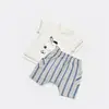 Bibaby 2li Takım Şortlu Stripe Sytle Lacivert - Bej