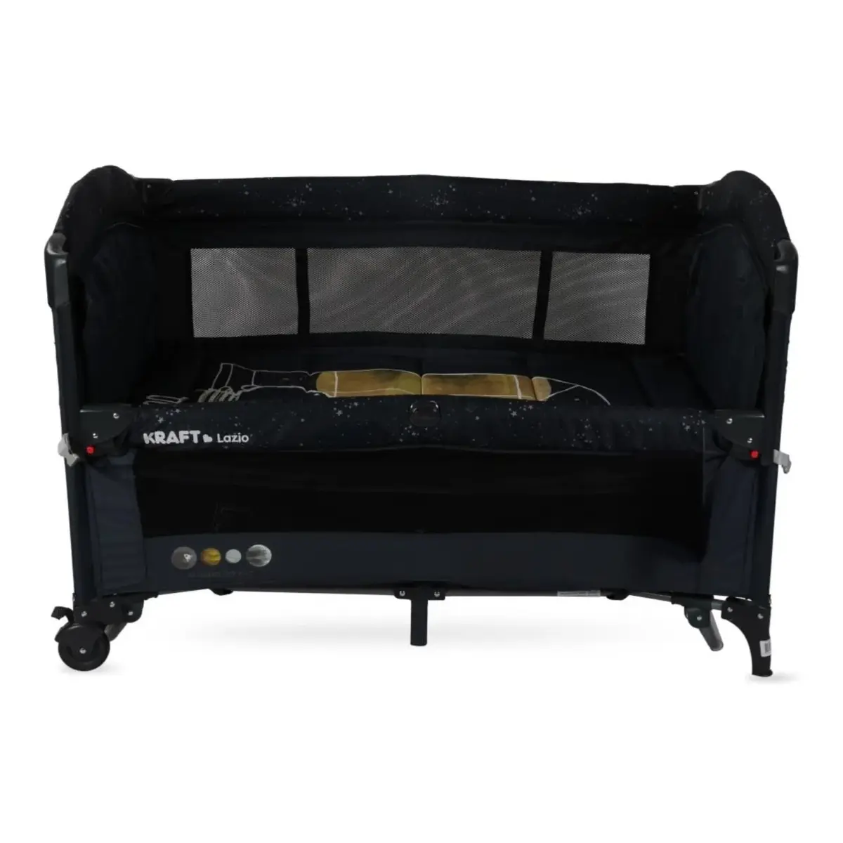 Kraft Lazio Dönenceli Anne Yanı Oyun Parkı 70x120 cm Dark Grey