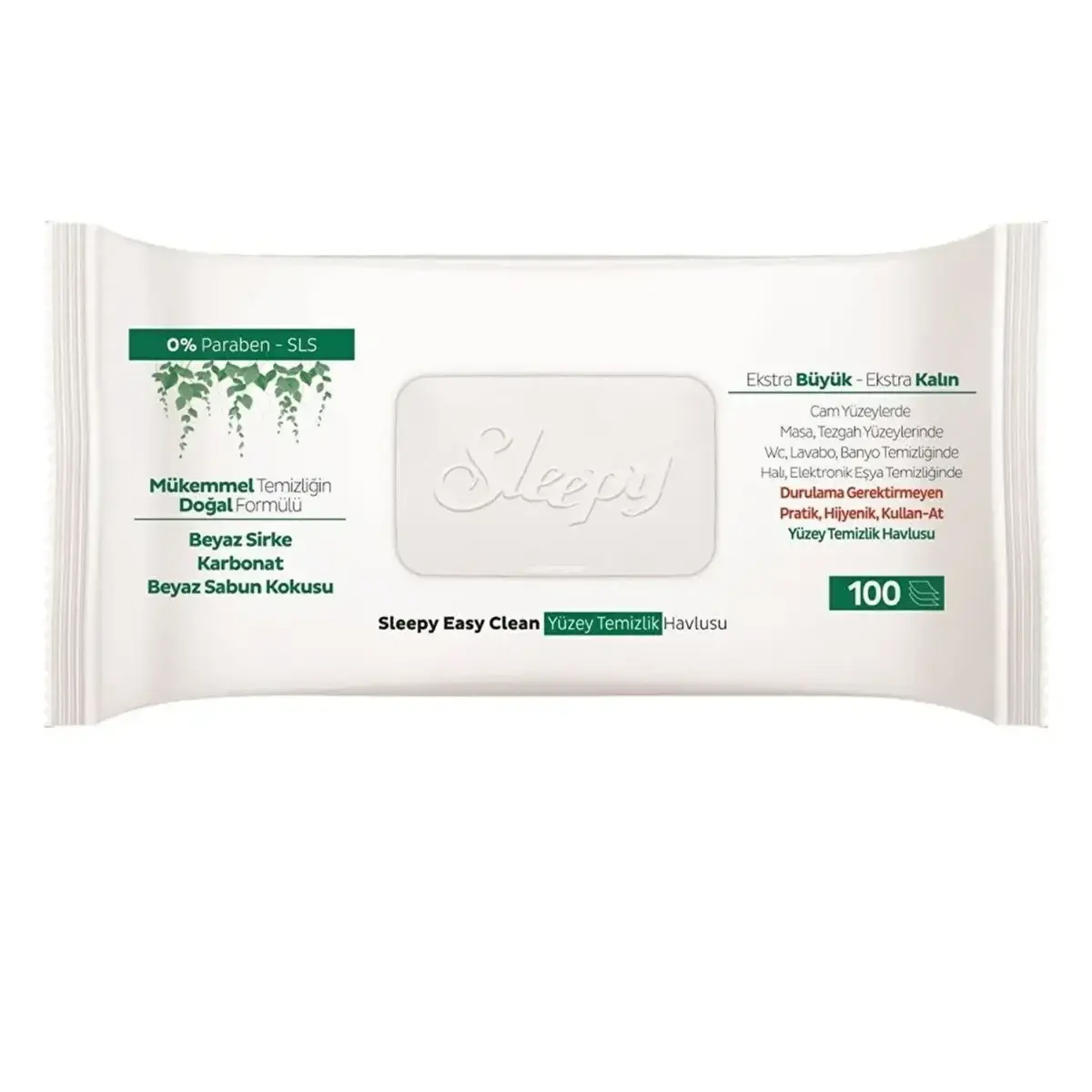 Sleepy Yüzey Temizlik Havlusu Beyaz Sabun 100lü