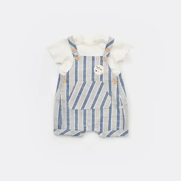 Bibaby Salopet Tulum Stripe Sytle Lacivert - Bej