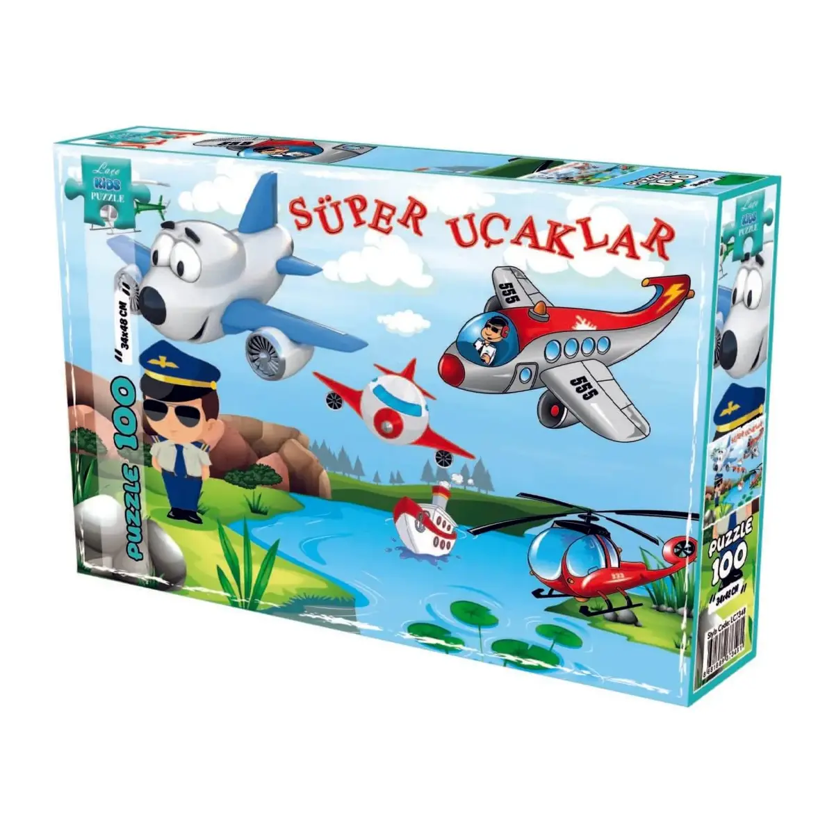 Laço Kids Süper Uçaklar Puzzle 100 Parça