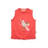 Mini Damla T-Shirt Kolsuz Tropikal Nar Çiçeği