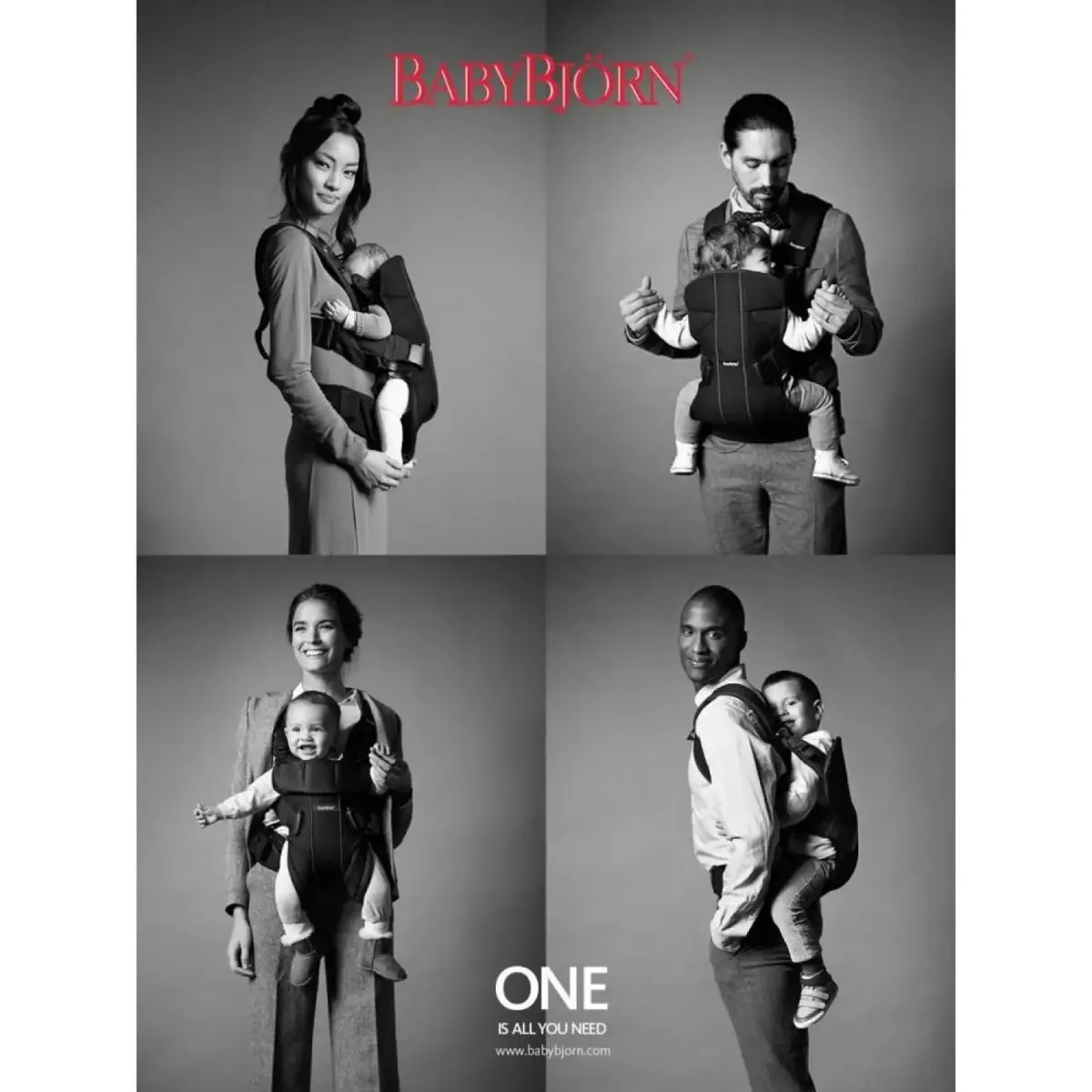 Babybjörn Kanguru One Black Cotton Mix