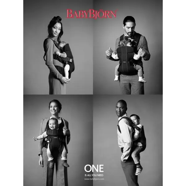 Babybjörn Kanguru One Black Cotton Mix