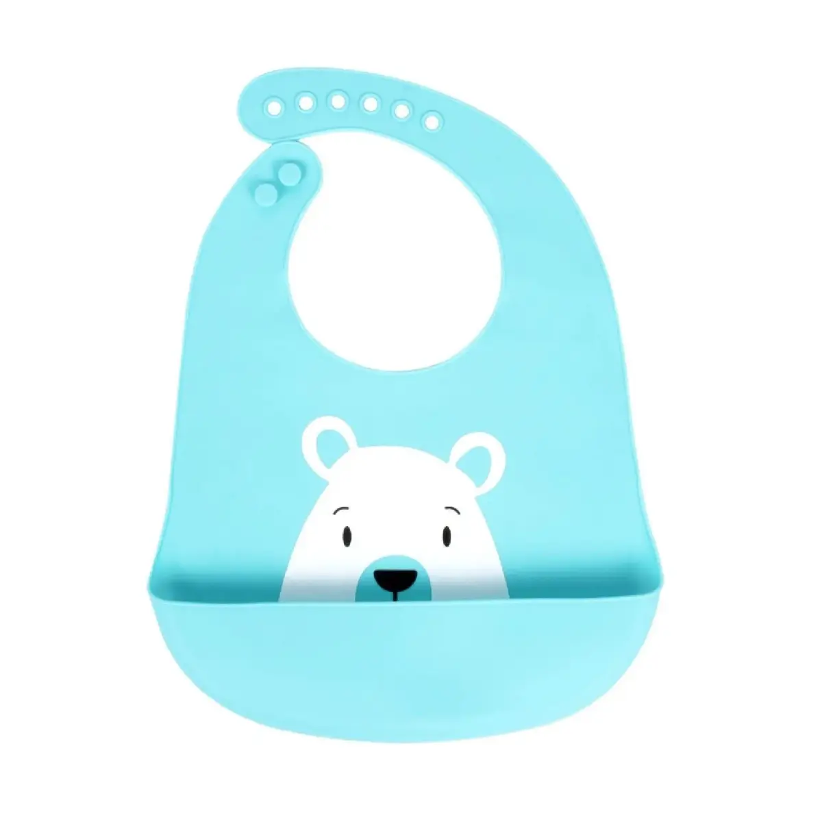 Sevi Bebe Ayarlanabilir Silikon Mama Önlüğü Mavi