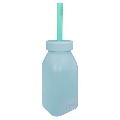 Oioi Silikon Şişe + Pipet 6+ Ay Mineral Blue - Aqua Green