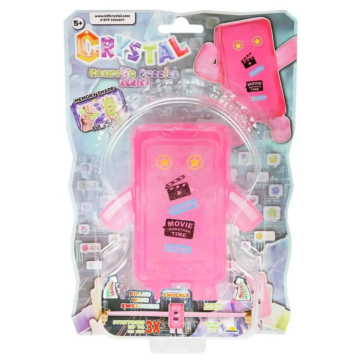 Crystal Hashtag Buddies Serisi Stretch Figür- Chuckle