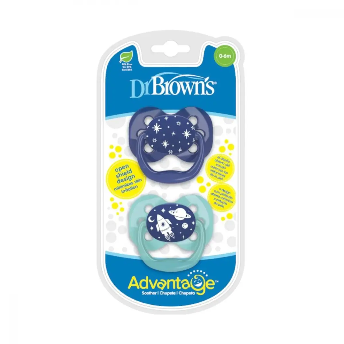 Dr Browns Advantage Silikon Emzik 2li 1. Aşama Mavi