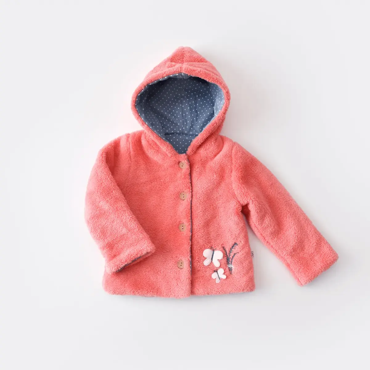 Bibaby Organik Hırka Wild Flowers Coral