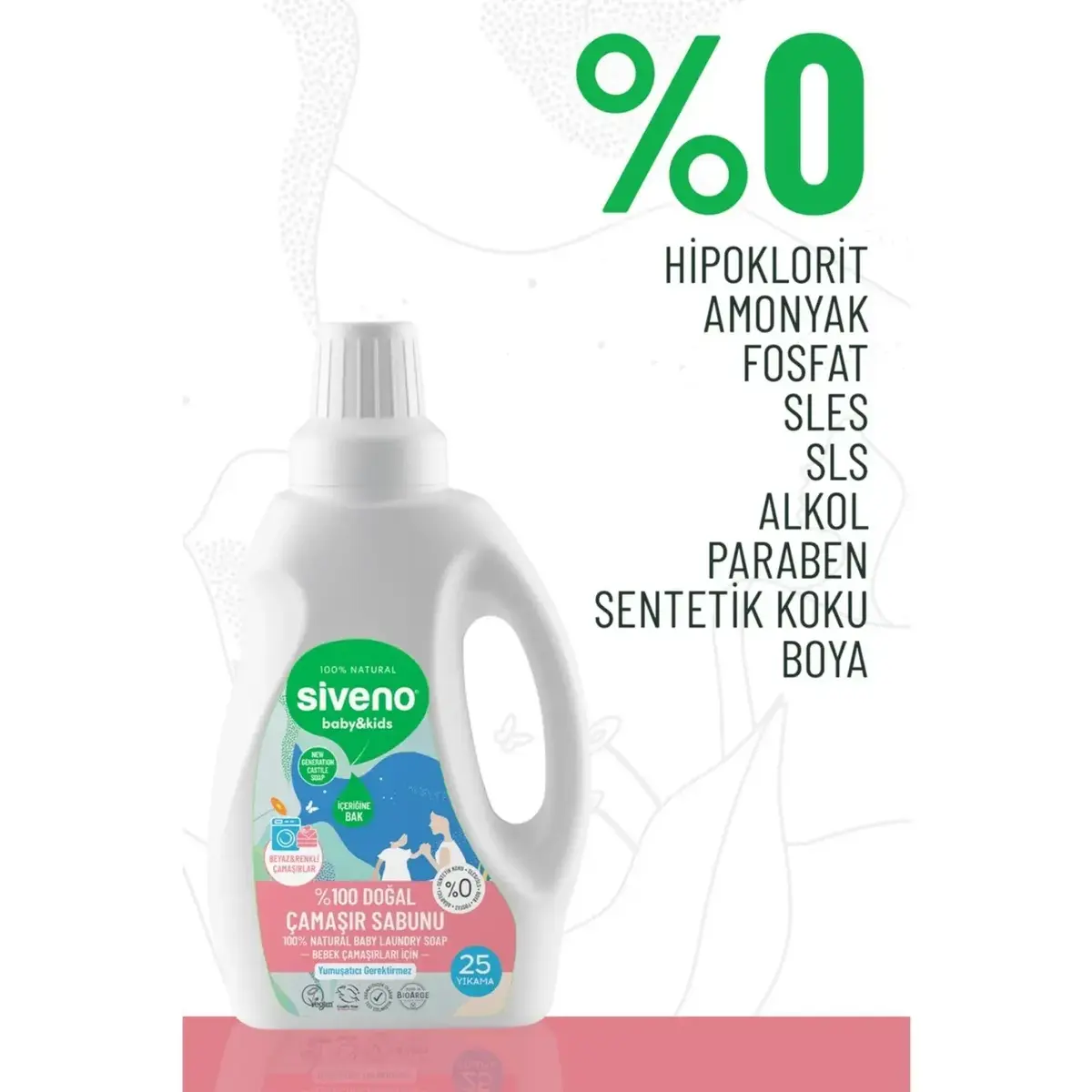 Siveno Baby Doğal Çamaşır Sabunu 750 ml x3