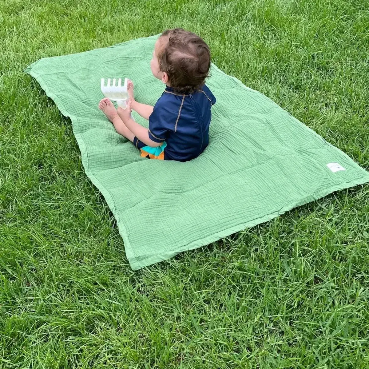 Mixi Baby Migaloo Müslin Örtü Dört Katlı 90x120 cm Yeşil