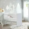 Pratik Sallanır Tekerlekli Anne Yanı Beşik 60X120 Beyaz