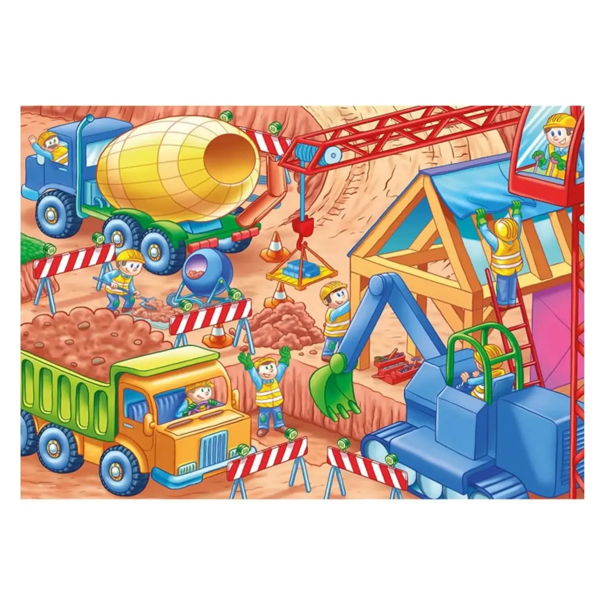 KS Games Under Construction Jumbo Puzzle 12 Parça