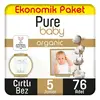Pure Baby Organik Bebek Bezi 5 Beden Junior 76lı