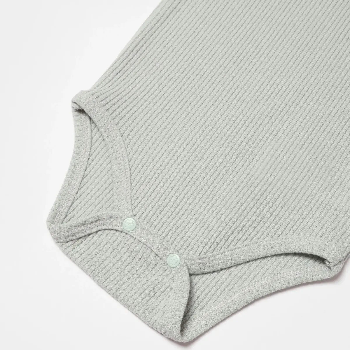Bibaby Organik Body Kısa Kol Waffle Smile Mint