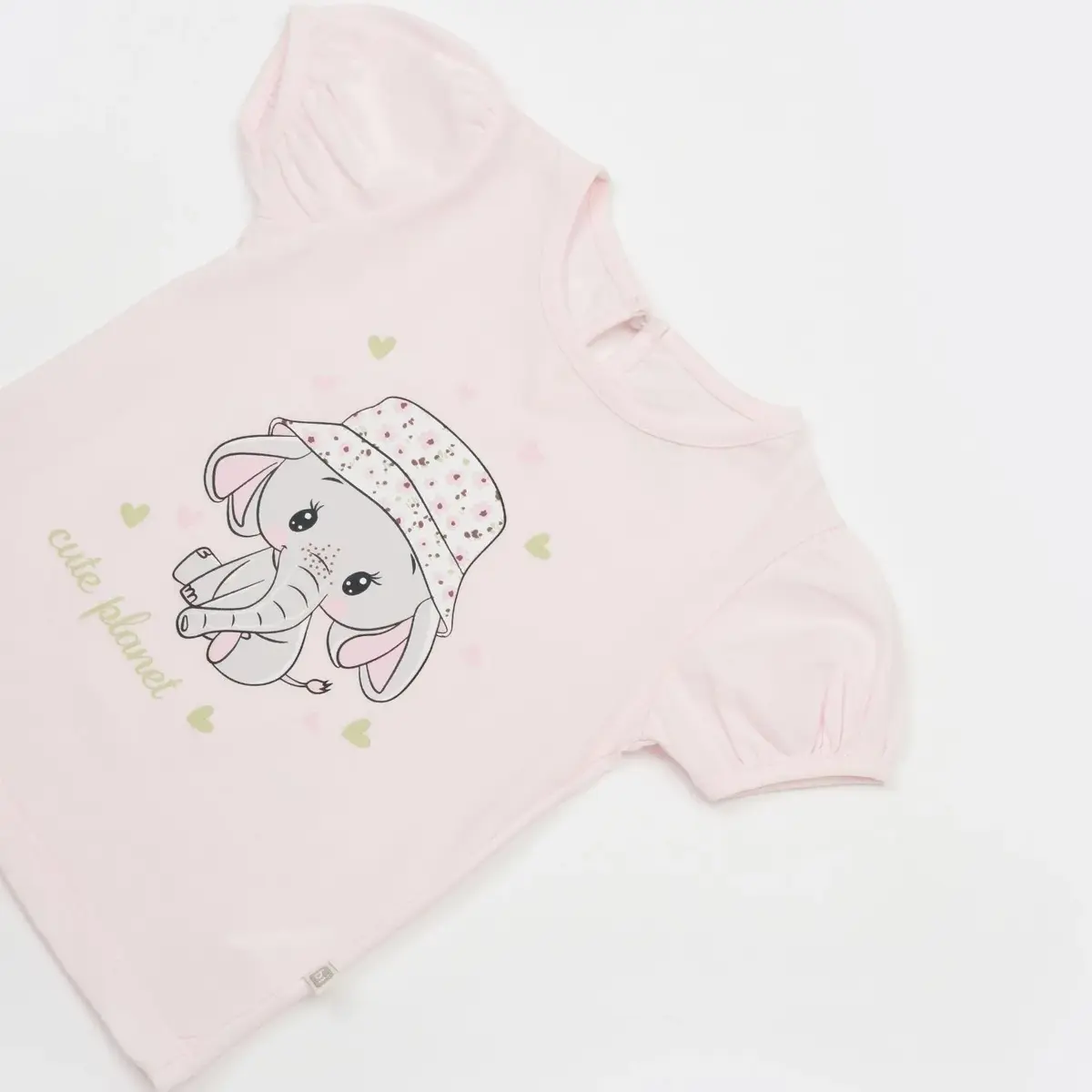 Bibaby 2li Takım Şortlu Cute Elephant Pembe