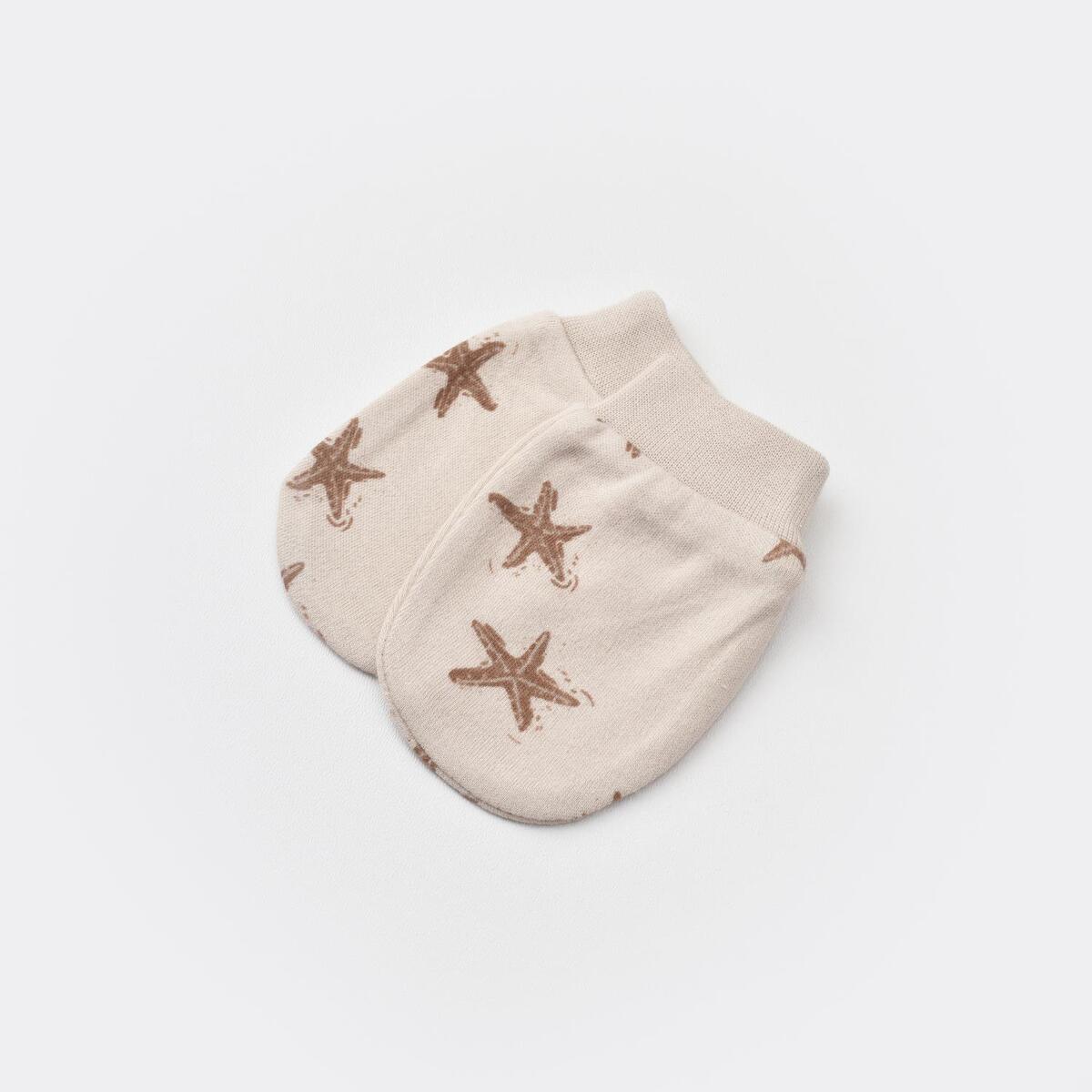 Bibaby Organik Eldiven 2li Magic Starfish Latte
