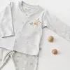 Bibaby Organik Zıbın Takımı Battaniyeli Tüllü Hug Me Bear Kar Melanj