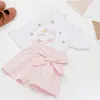 Bibaby 2li Takım Şortlu Funny Summer Beyaz