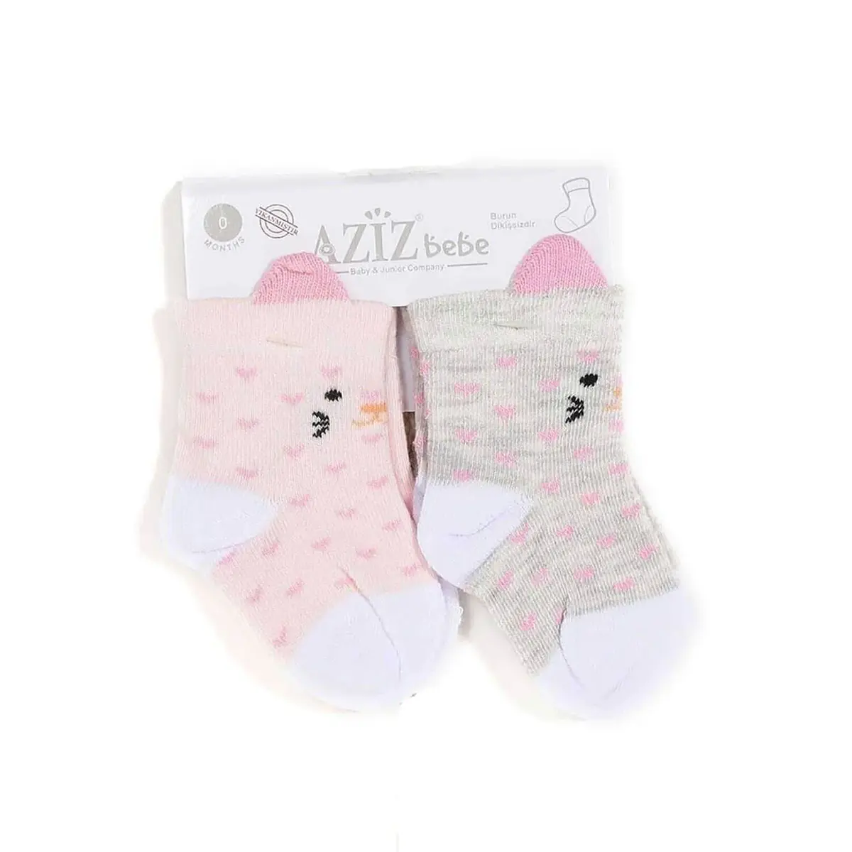 Aziz Bebe Çorap Soket 2li Kar Melanj