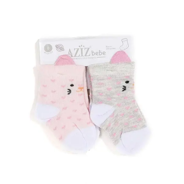Aziz Bebe Çorap Soket 2li Kar Melanj