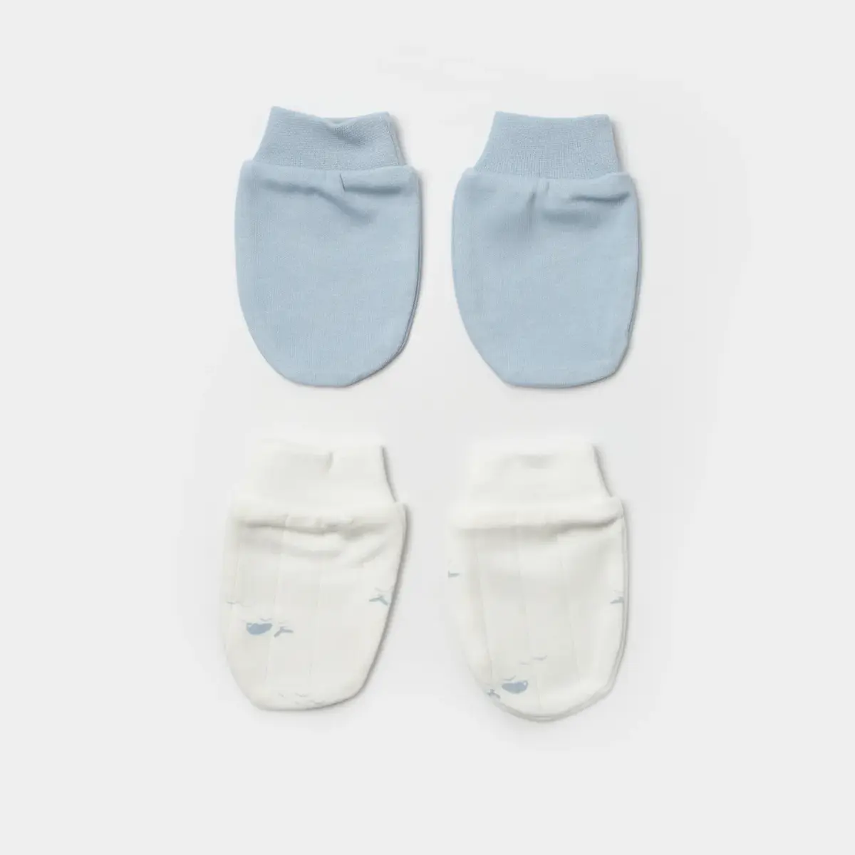 Bibaby Organik Eldiven 2li Sun Lets Sail Ekru - Mavi