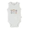 Bibaby Atlet Body Jakarlı Cute Six Animals Ekru Üç Nokta