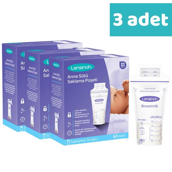 Lansinoh Süt Saklama Poşeti 50li x 3 Adet