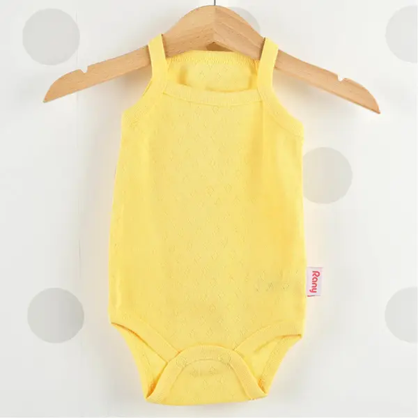 Rany Baby Kids Body İp Askılı Jakarlı Bebek Sarı