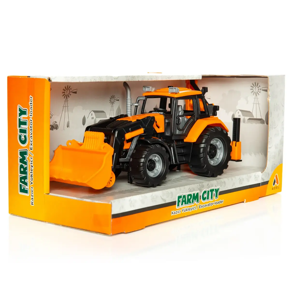 Farm Cıty Kazıcı Yükleyici Sarı