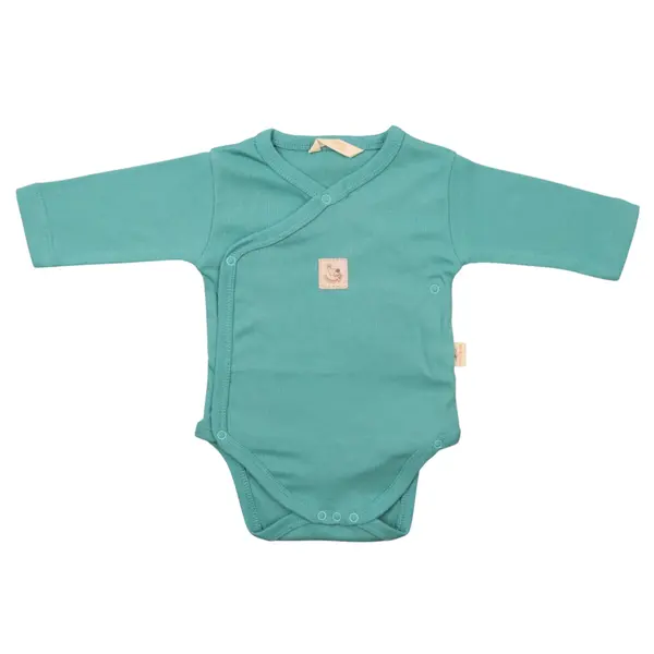 Mini Damla Body Uzun Kol Kruvaze Armalı Yeşil