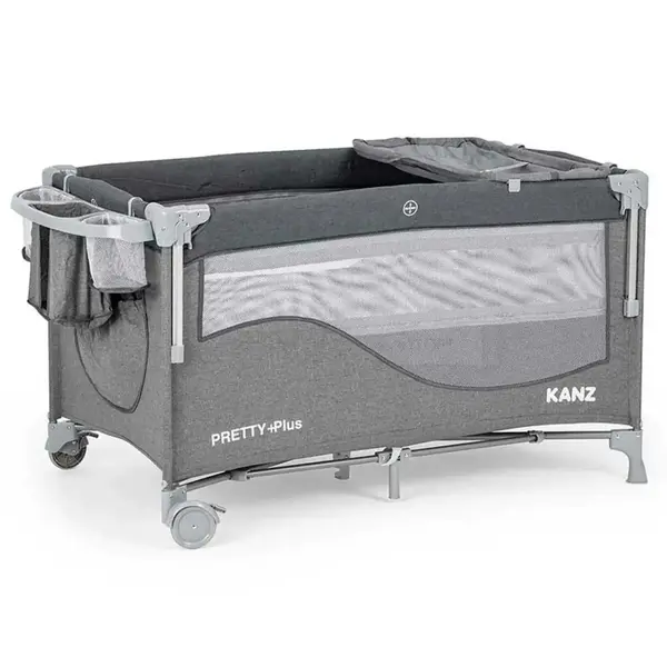 Kanz Pretty Plus Anne Yanı Park Yatak 70x120 cm Füme