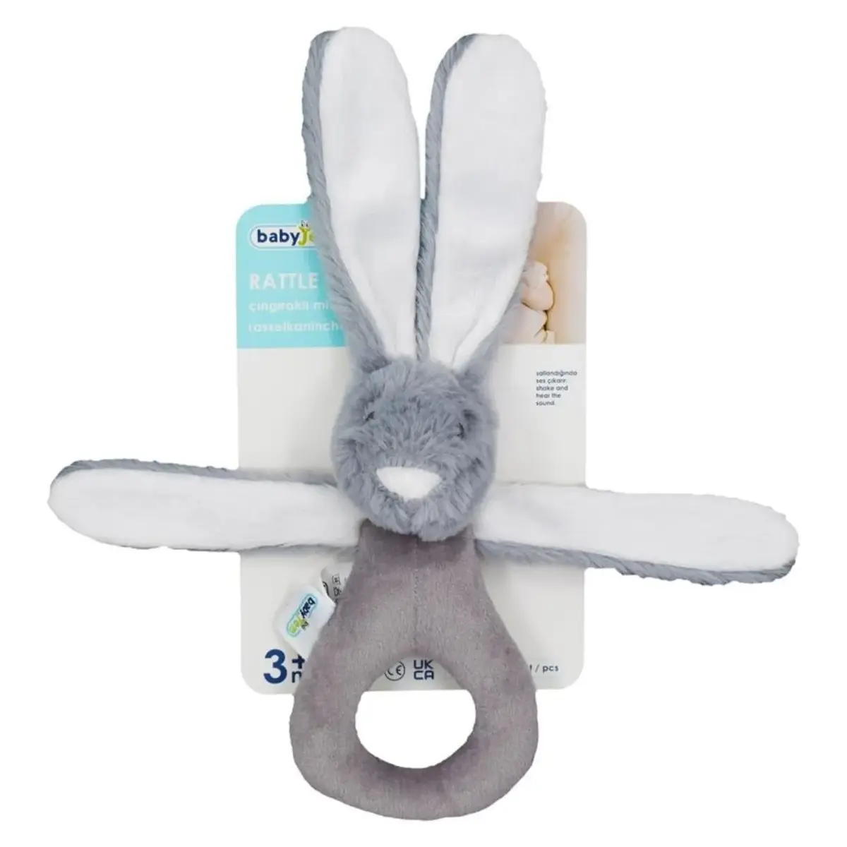 Babyjem Tutmalı Peluş Mini Tavşan Gri