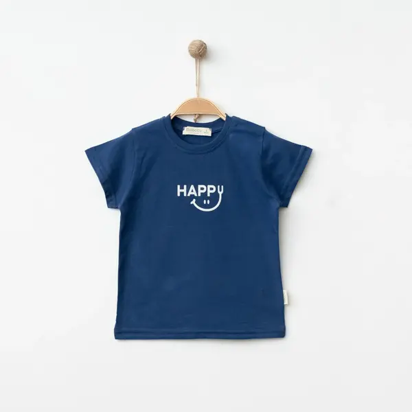 Bebolly T-shirt Happy Baskılı Lacivert