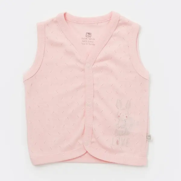 Bibaby Yelek Little Rabbit Love Pembe