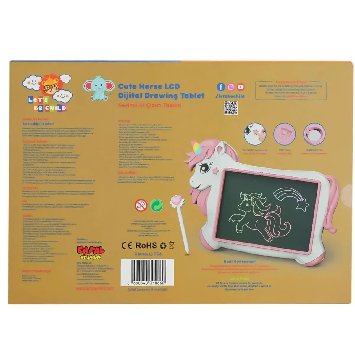 LC Sevimli At Çizim Tableti 10 İnç
