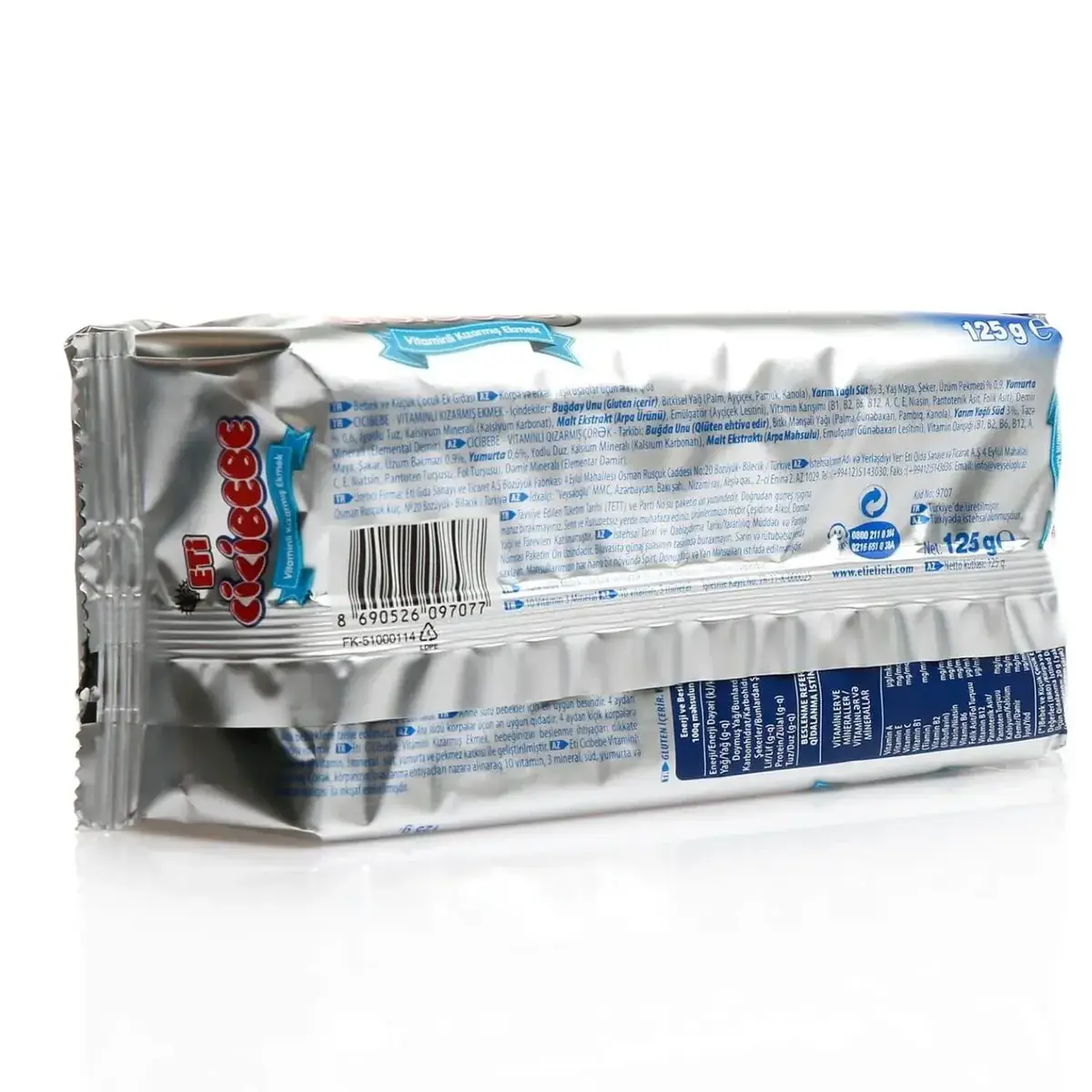 Eti Cicibebe Vitaminli Ekmek 125 gr