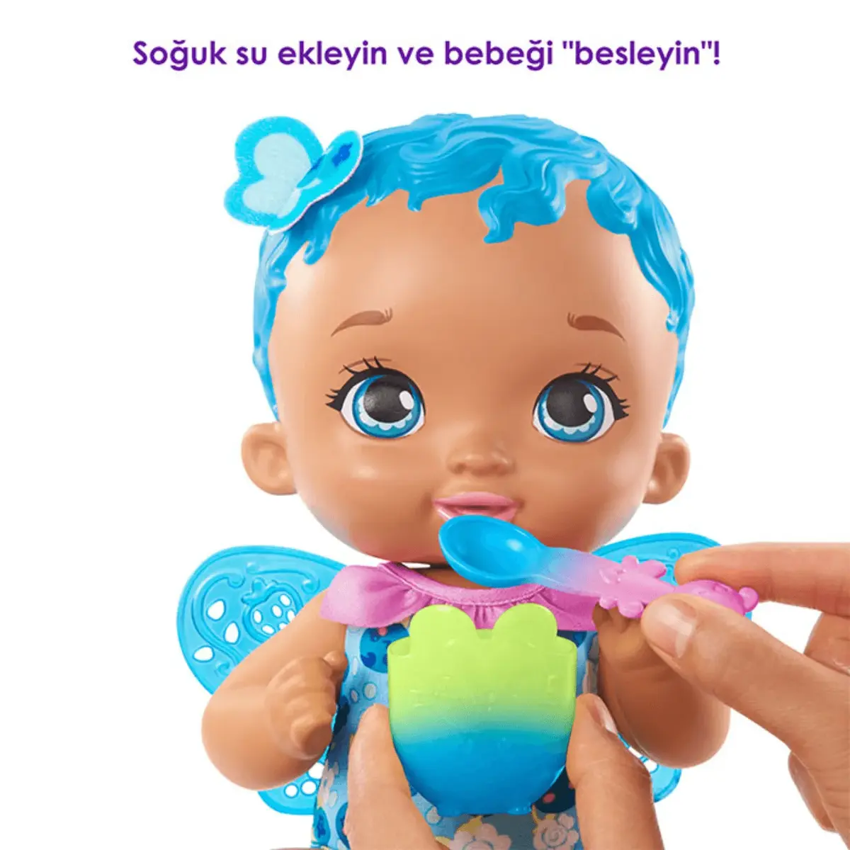 My Garden Baby Kelebek Bebeğimin Yemek Zamanı Mavi Saçlı Bebek