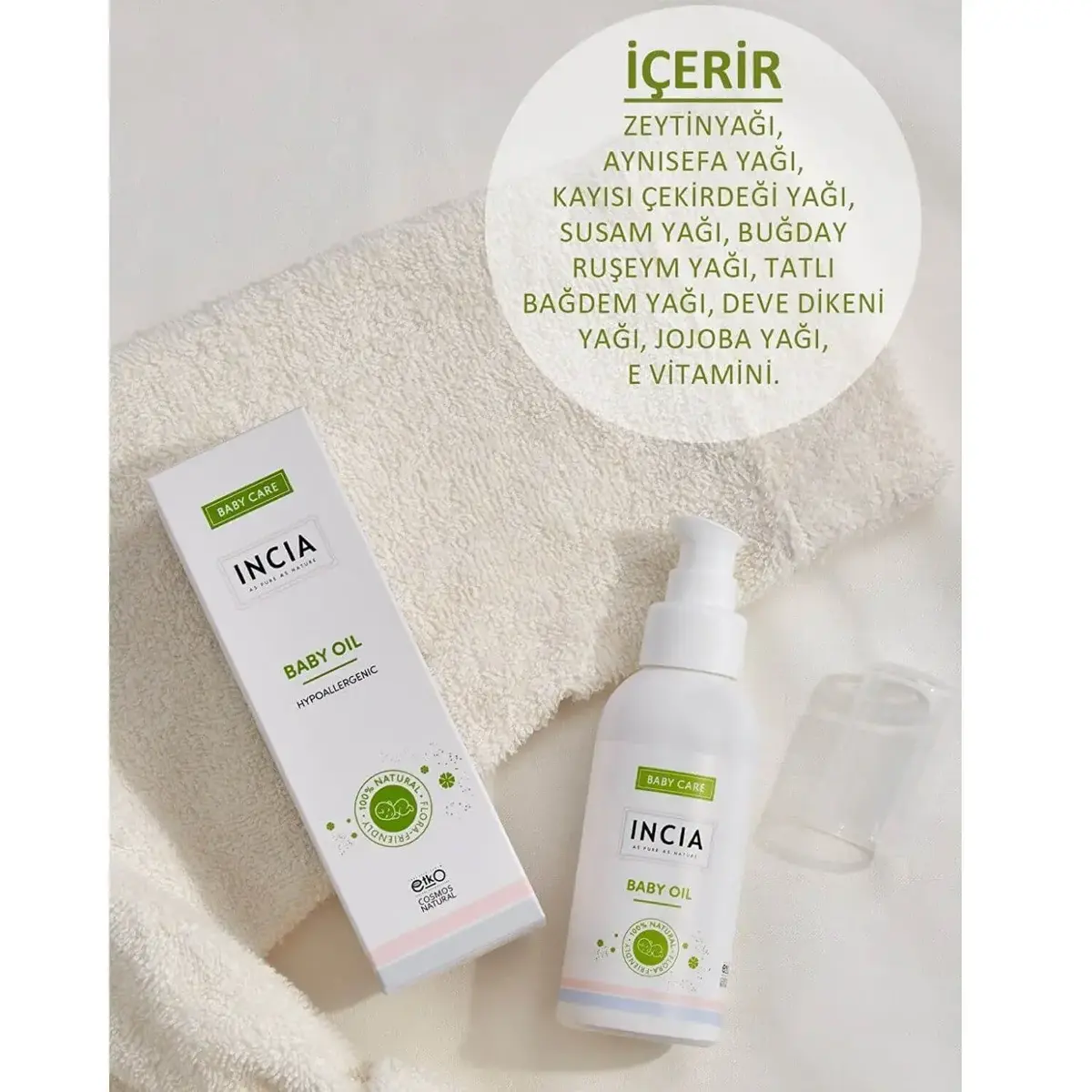 Incia Doğal Bebek Yağı 110 ml