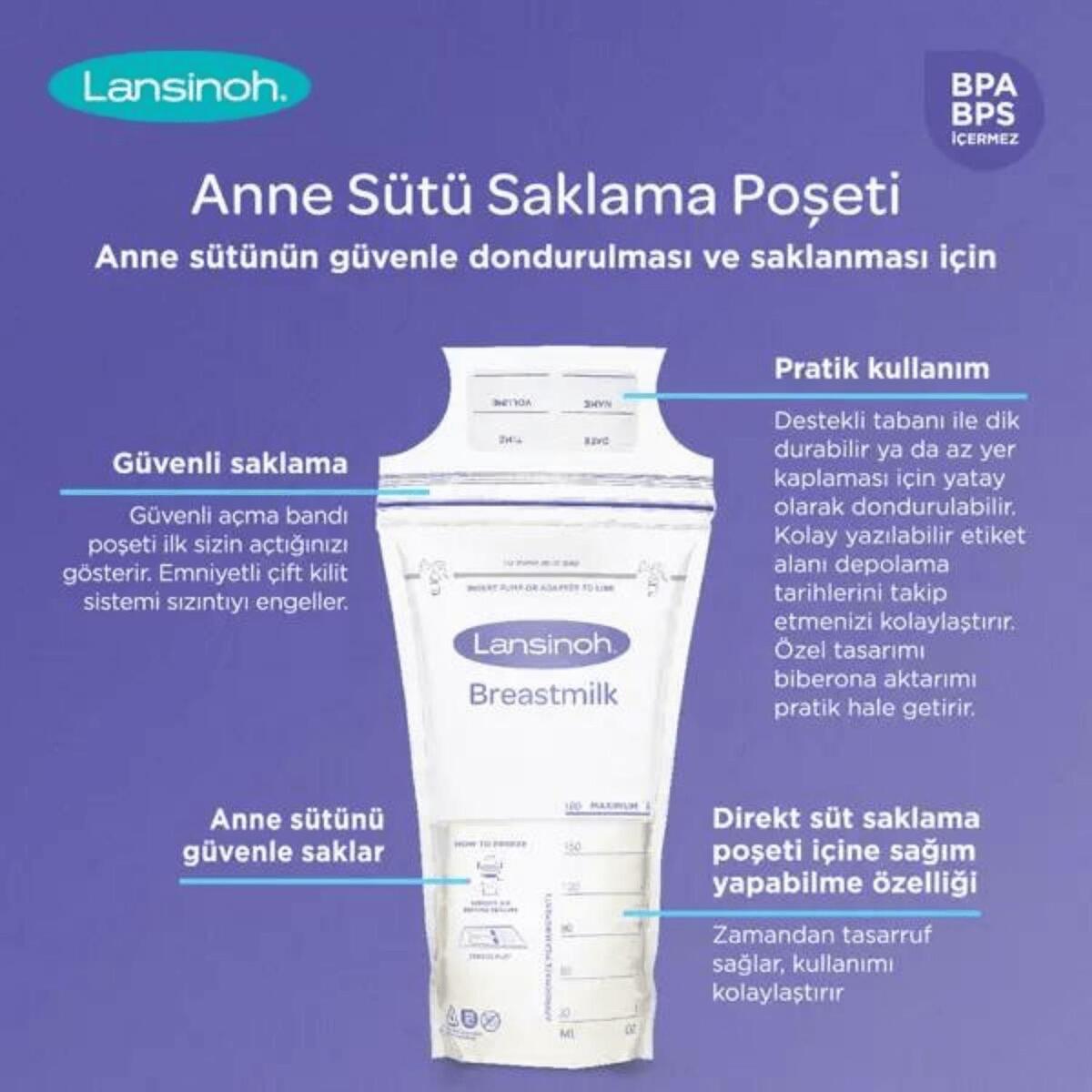 Lansinoh Süt Saklama Poşeti 25li x 3 Adet