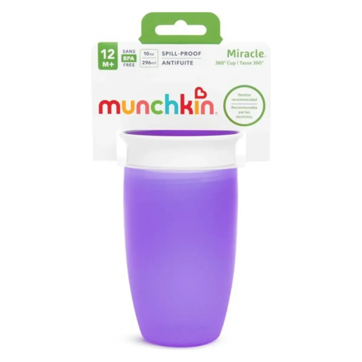 Munchkin Mucize 360 Alıştırma Bardağı Wildlove 296 ml Mor