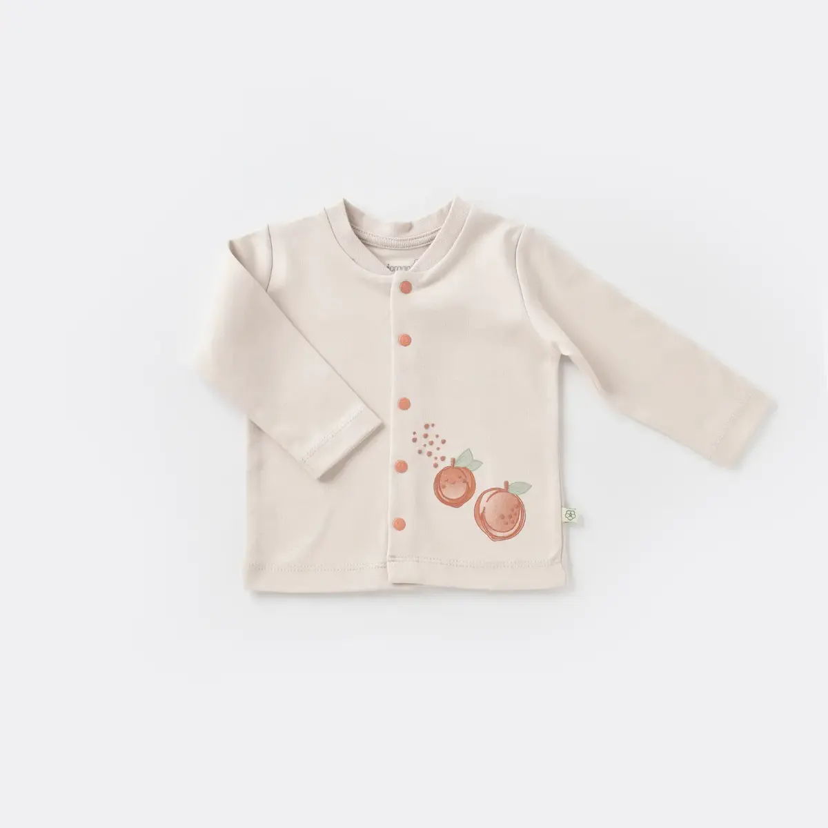 Bibaby Organik Zıbın Takımı Battaniyeli Tüllü Summer Fruit Light Cream Caramel